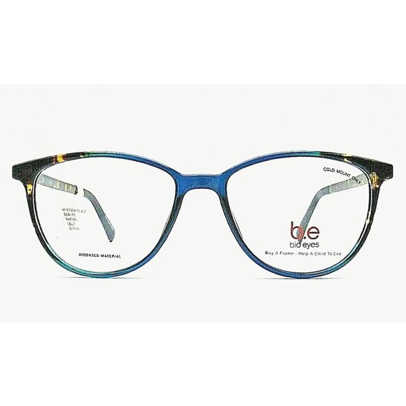 Be Bio Eyes Accessories - Be Bio Eyes Iris Biobased Blue & Tortoise Eyeglasses Frame Size 52-16-140 - Sust